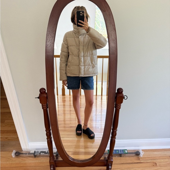 7 For All Mankind Beige Puffer Jacket! - Picture 1 of 4